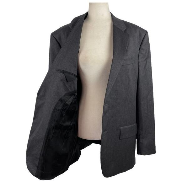 Banana Republic Men's Single Breasted Tailored Suit Jacket Dark Charcoal Sz 44R - Picture 2 of 16